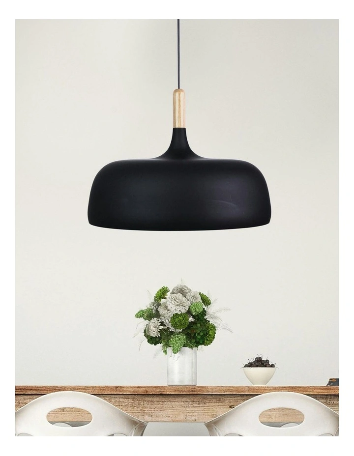 Malt Scandustrial Designed Pendant 48cm in Black image 2