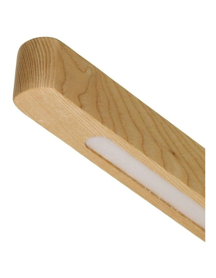 Alpha TriColour LED Linear Pendant Light 150cm in Wood image 2