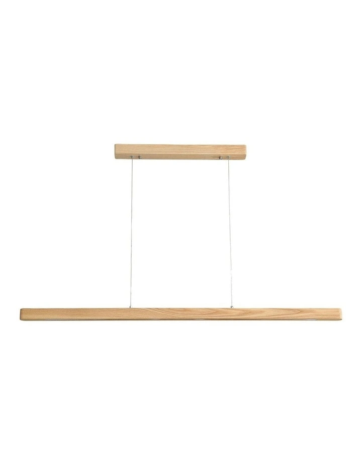 Alpha TriColour LED Linear Pendant Light 150cm in Wood image 3