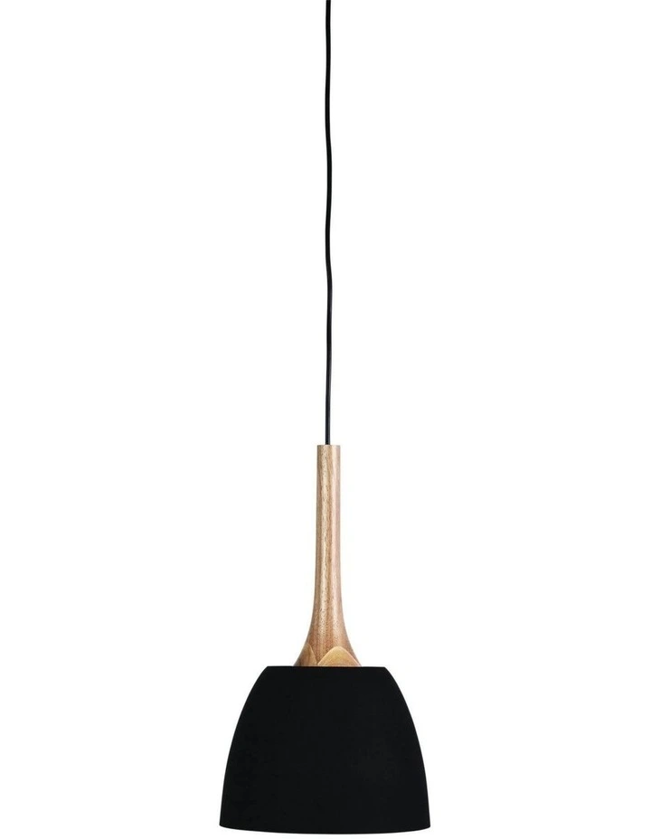 Malt Scandustrial Designed Pendant 22cm in Black image 1