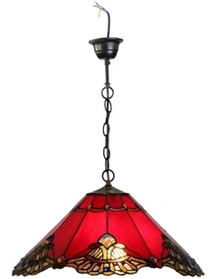 Benita Tiffany Pendant in Red