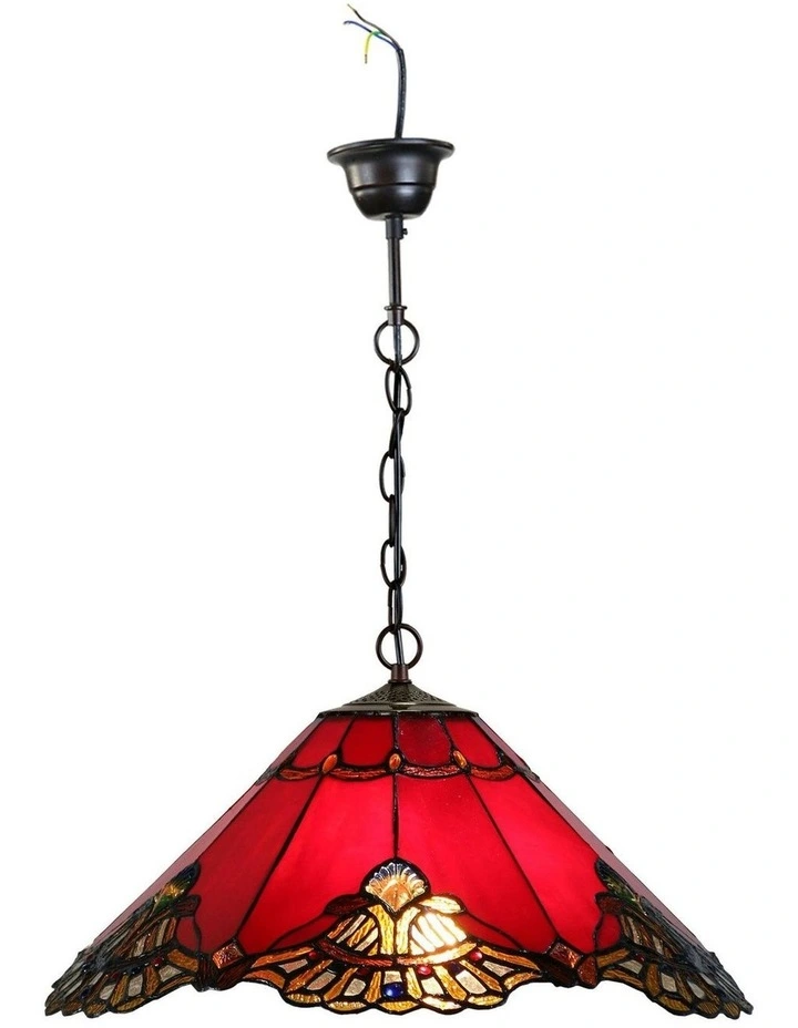 Benita Tiffany Pendant in Red image 1