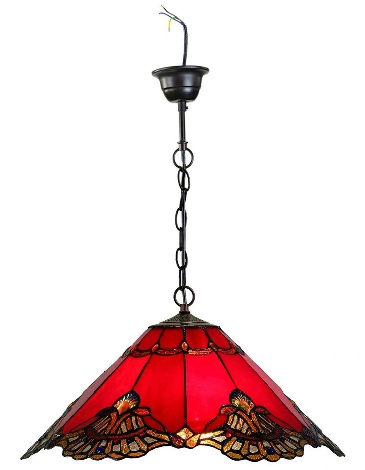 Benita Tiffany Pendant in Red image 3