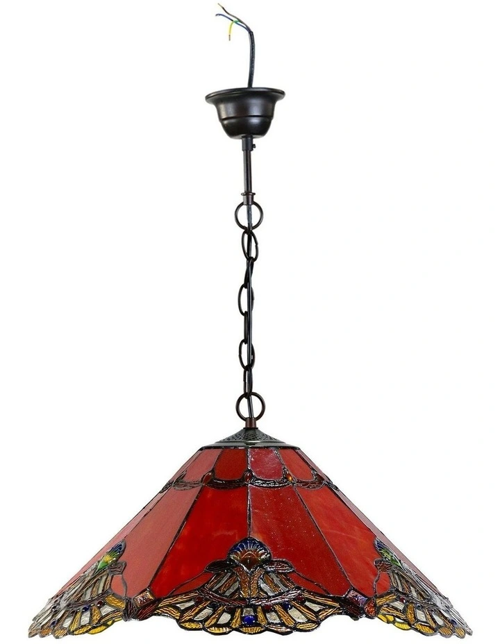 Benita Tiffany Pendant in Red image 4