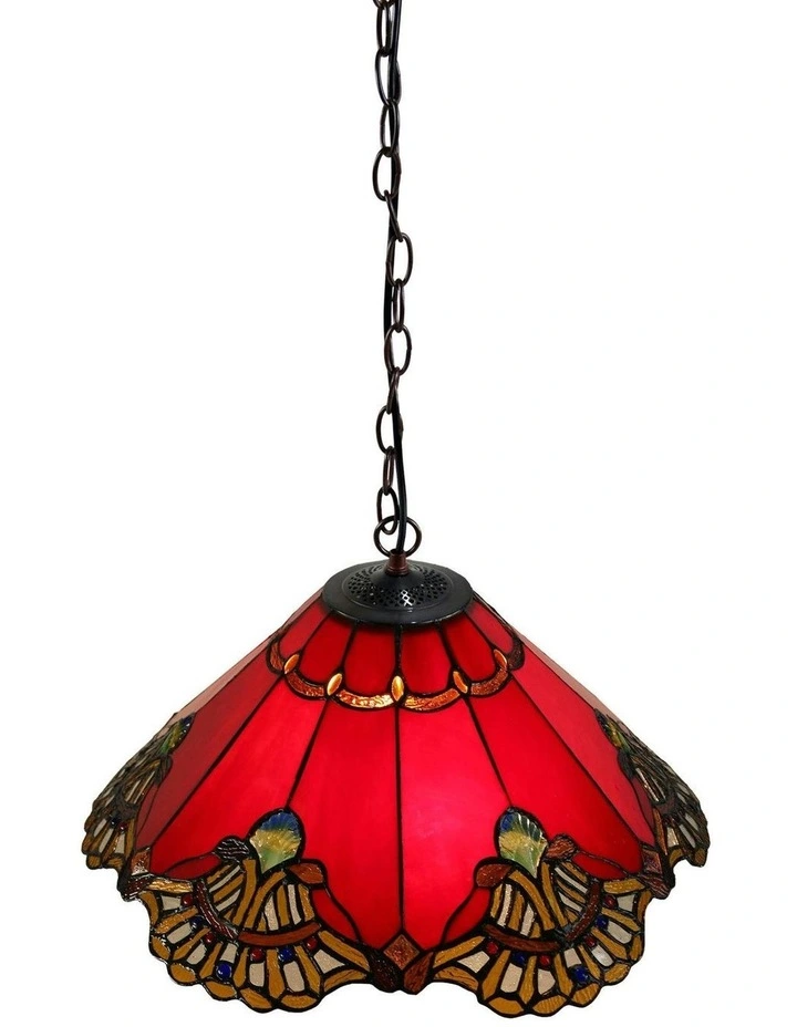 Benita Tiffany Pendant in Red image 7