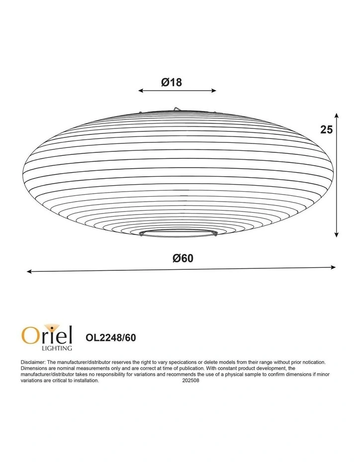 Kanto Oval Linen Shade 60cm in White image 5