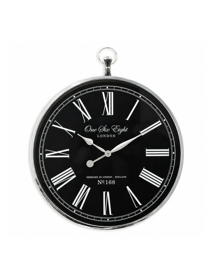 Charlie Roman Wall Clock 70cm in Black image 1