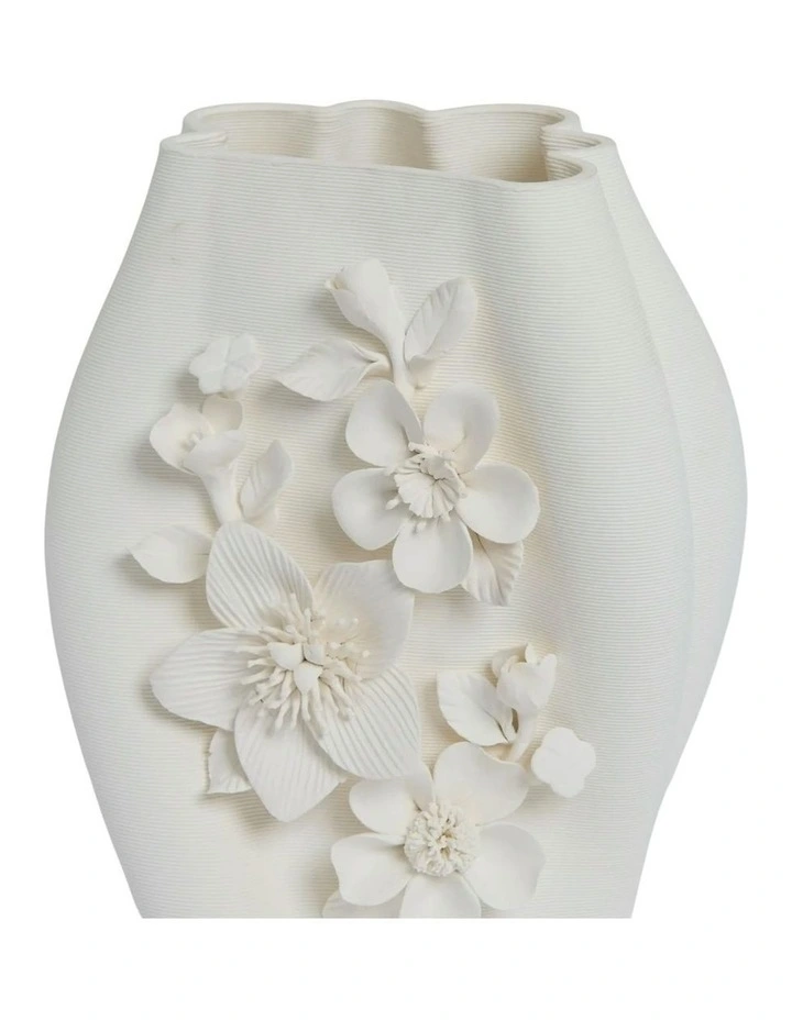 Manilla Floral Vase 28cm in White image 2