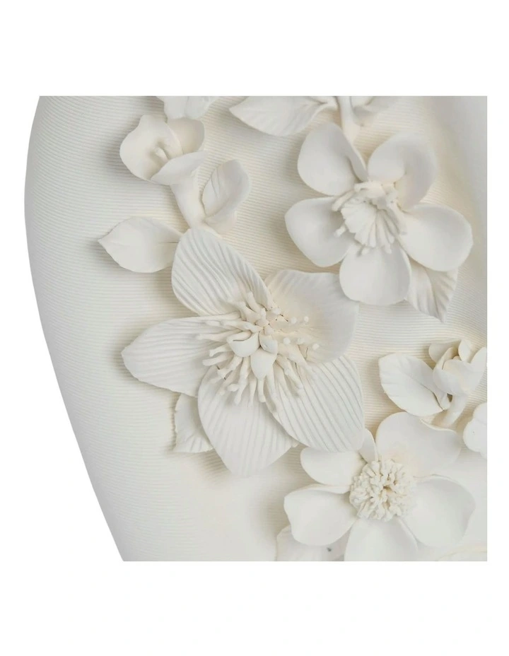 Manilla Floral Vase 28cm in White image 3