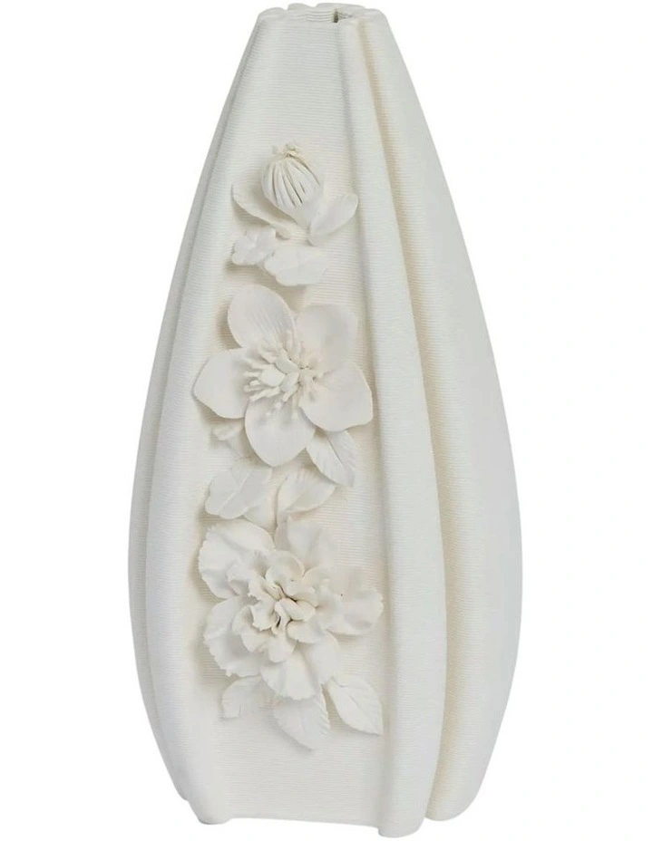 Adelaide Floral Vase 30cm in Cream image 1