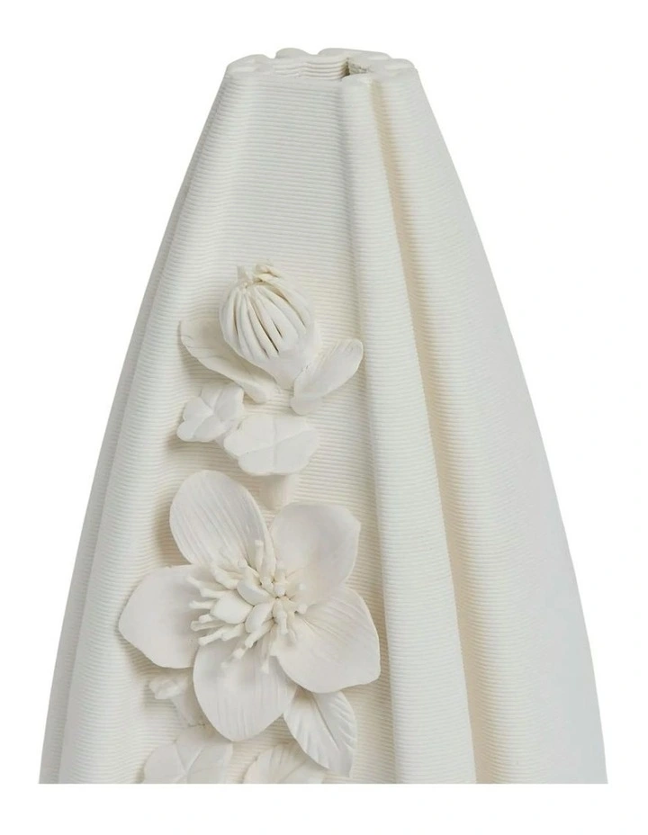 Adelaide Floral Vase 30cm in Cream image 2