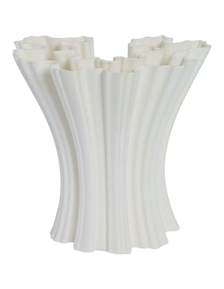 Zoe Vase 24cm in White image 2