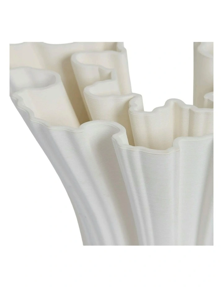Zoe Vase 24cm in White image 5