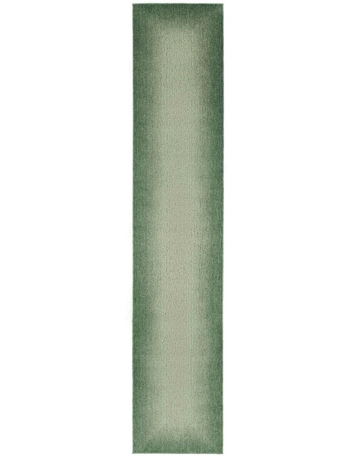 Vergi Tonal Green Gradient Runner Rug in Green image 1