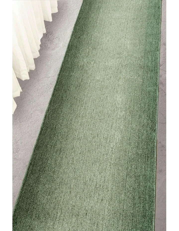 Vergi Tonal Green Gradient Runner Rug in Green image 7