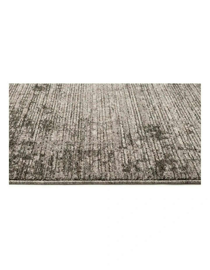 Mekina Tonal Distressed Runner Rug in Dark Grey image 3