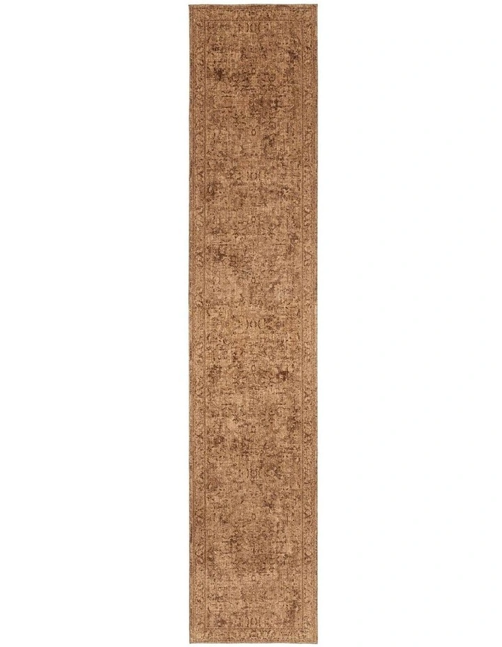 Serron Tonal Traditional Runner Rug in Brown image 1