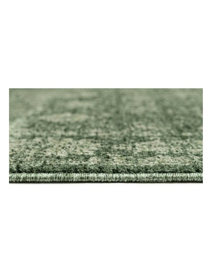 Orfeos Tonal Distressed Runner Rug in Green image 4