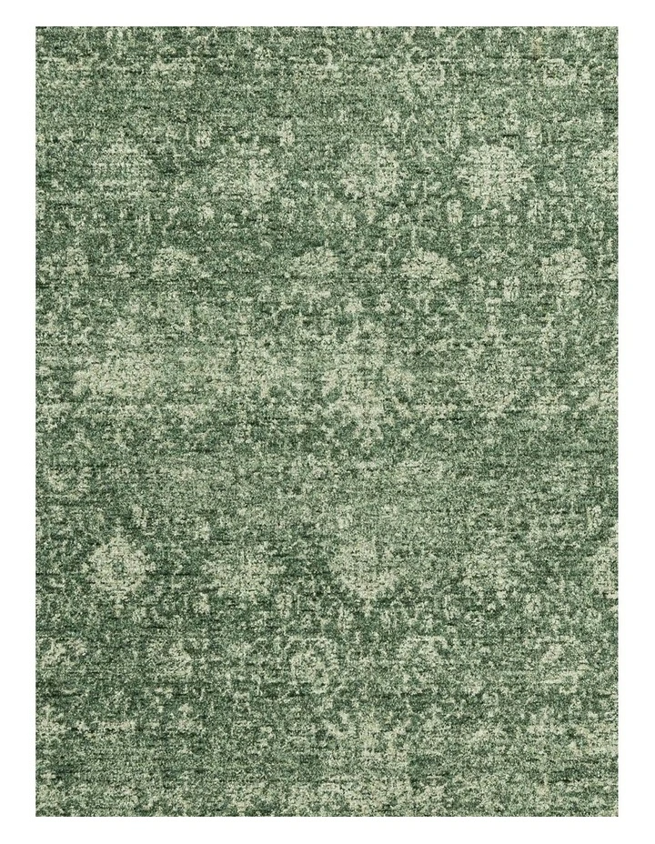 Orfeos Tonal Distressed Runner Rug in Green image 6
