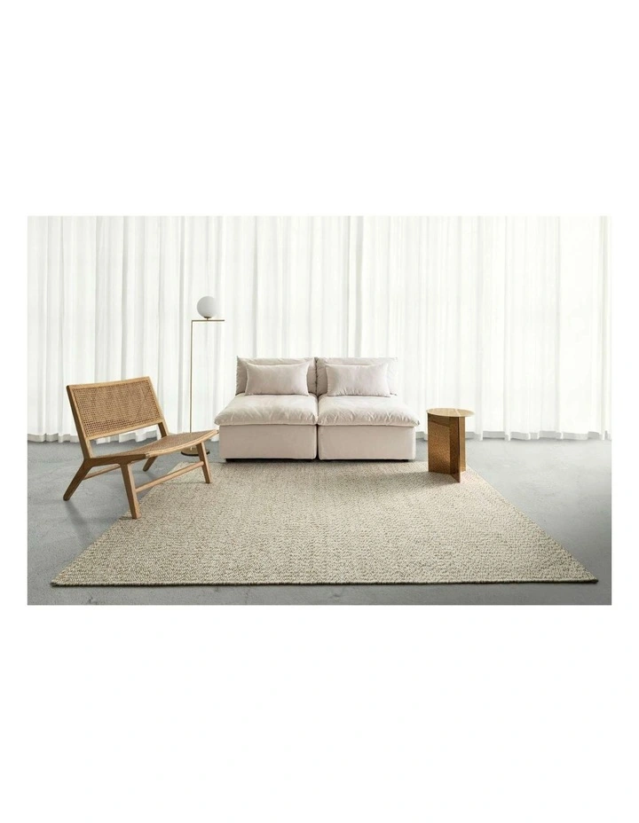 Tucson Flatweave Wool Rug in Cream image 2