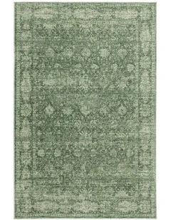 Orfeos Tonal Distressed Rug in Green