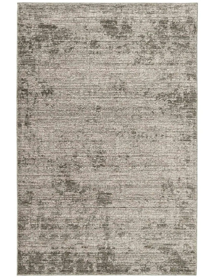 Mekina Tonal Distressed Rug in Dark Grey image 1