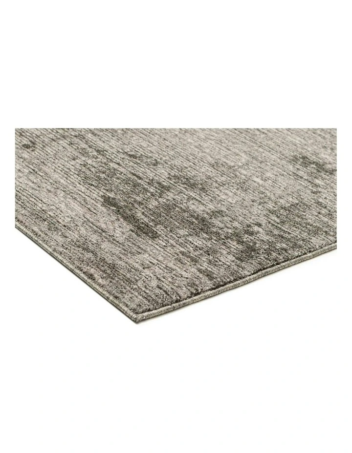 Mekina Tonal Distressed Rug in Dark Grey image 2