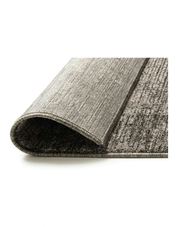 Mekina Tonal Distressed Rug in Dark Grey image 4