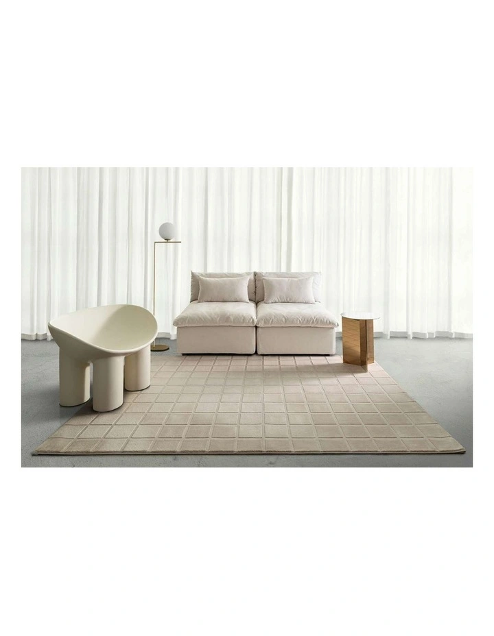 Boumalne Tonal Cream Rug in Cream image 2