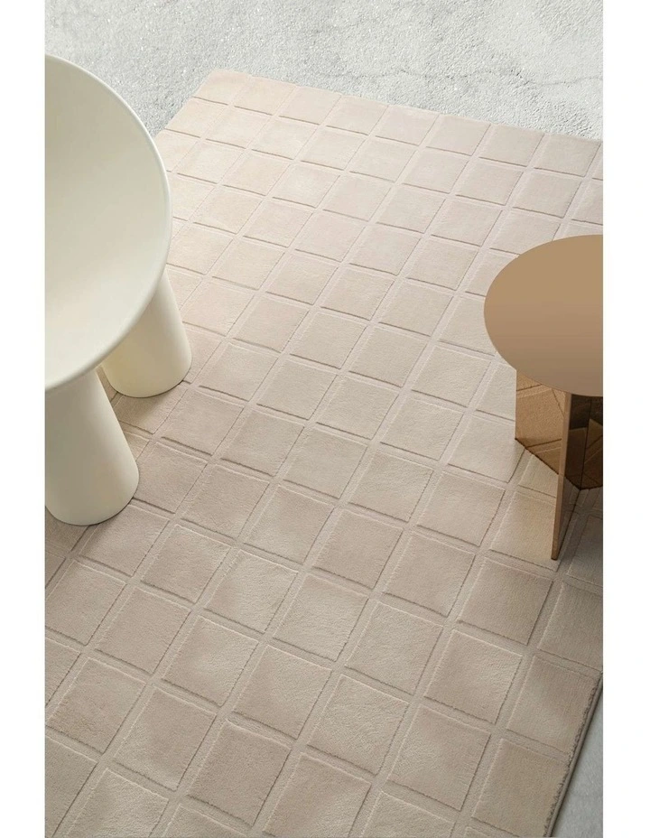 Boumalne Tonal Cream Rug in Cream image 3