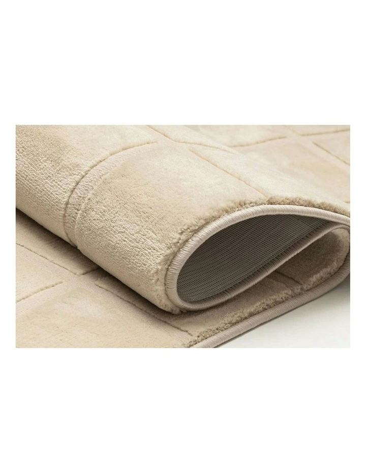 Boumalne Tonal Cream Rug in Cream image 4