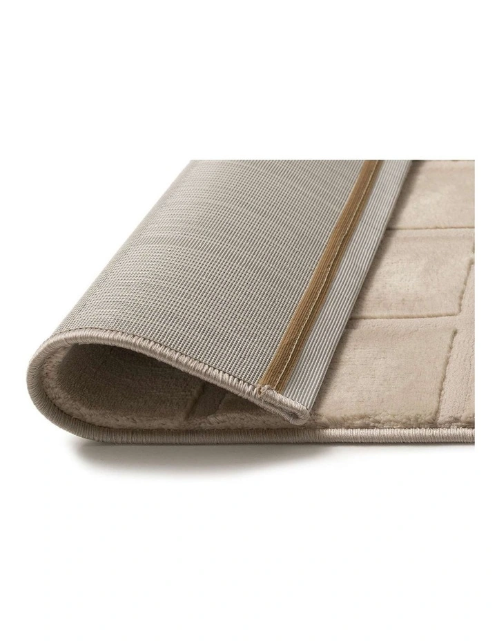 Boumalne Tonal Cream Rug in Cream image 5