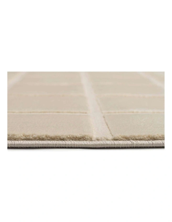 Boumalne Tonal Cream Rug in Cream image 5