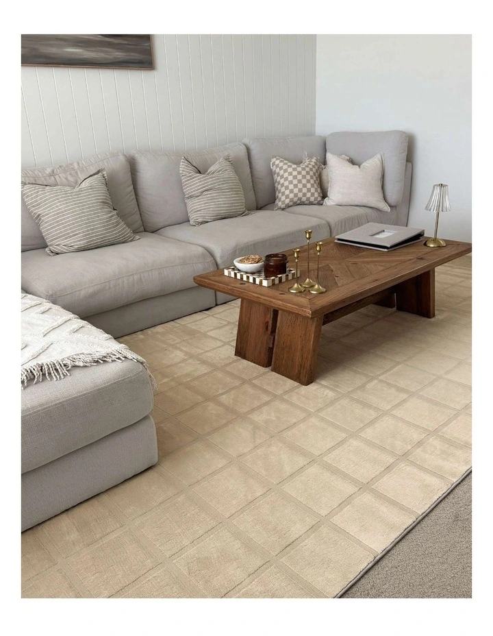 Boumalne Tonal Cream Rug in Cream image 6