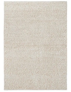 Fresno Ivory Pebble Loop Wool Rug in Cream