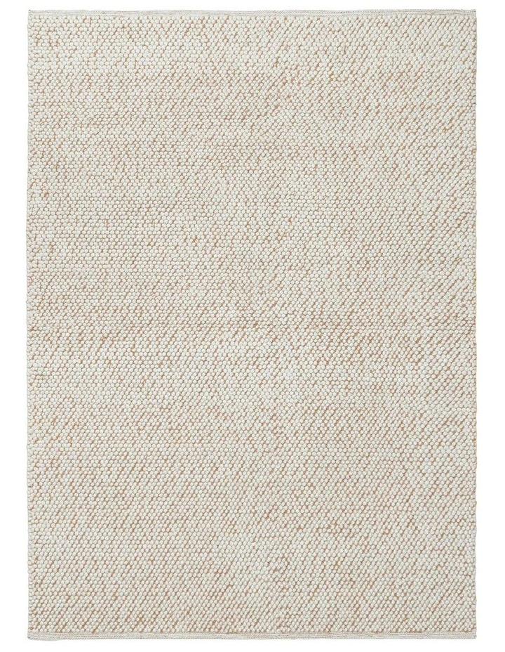 Fresno Ivory Pebble Loop Wool Rug in Cream image 1