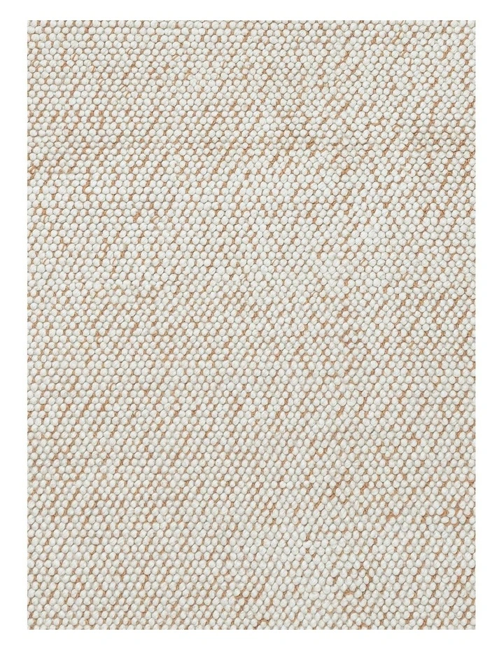 Fresno Ivory Pebble Loop Wool Rug in Cream image 7