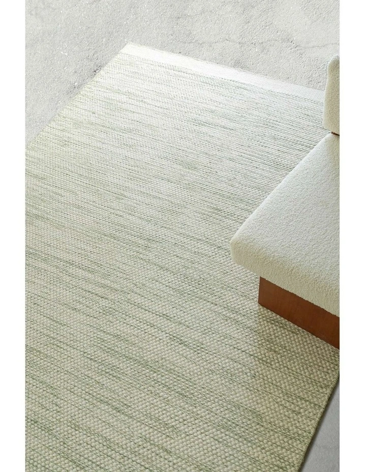Opelika Wool Flatweave Rug in Mint Green image 3