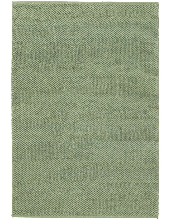 Ventura Pebble Loop Wool Rug in Green image 1