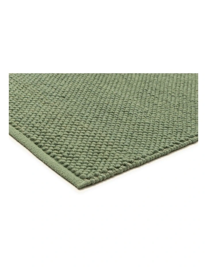 Ventura Pebble Loop Wool Rug in Green image 4