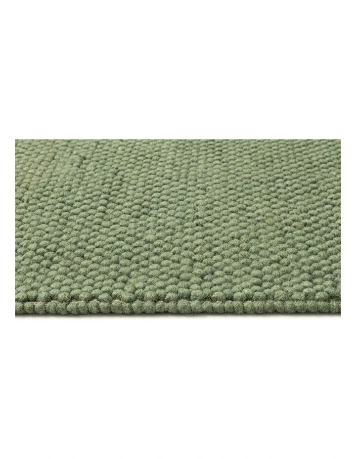 Ventura Pebble Loop Wool Rug in Green image 6