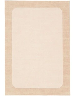 Blanes Washable Border Rug in Cream