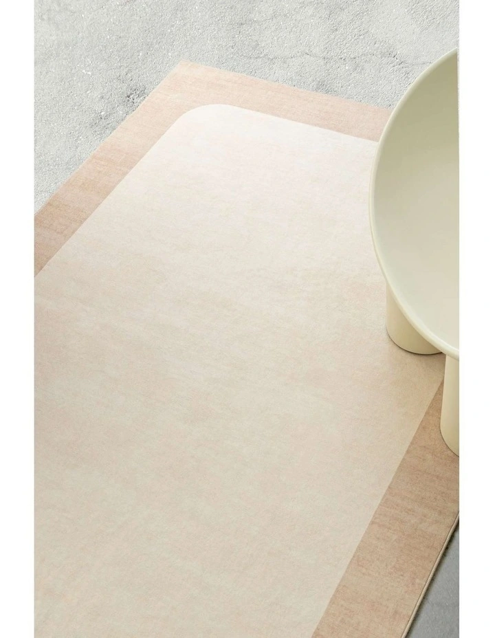 Blanes Washable Border Rug in Cream image 3