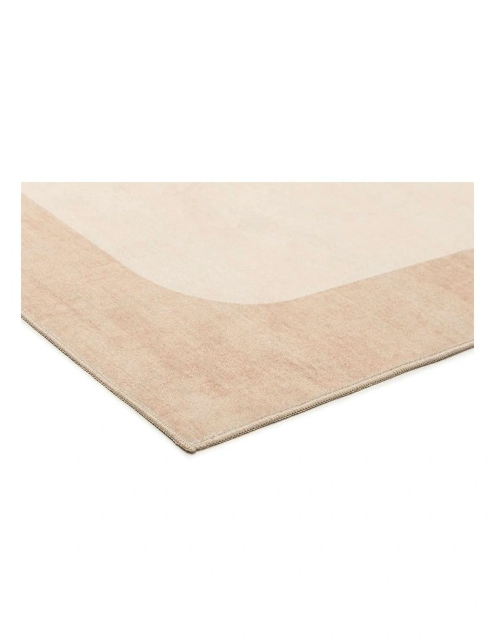 Blanes Washable Border Rug in Cream image 4