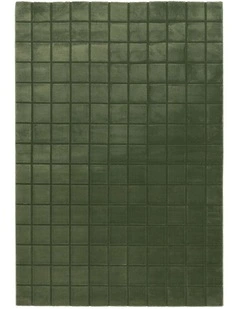 Jerada Textured Moss Rug in Green