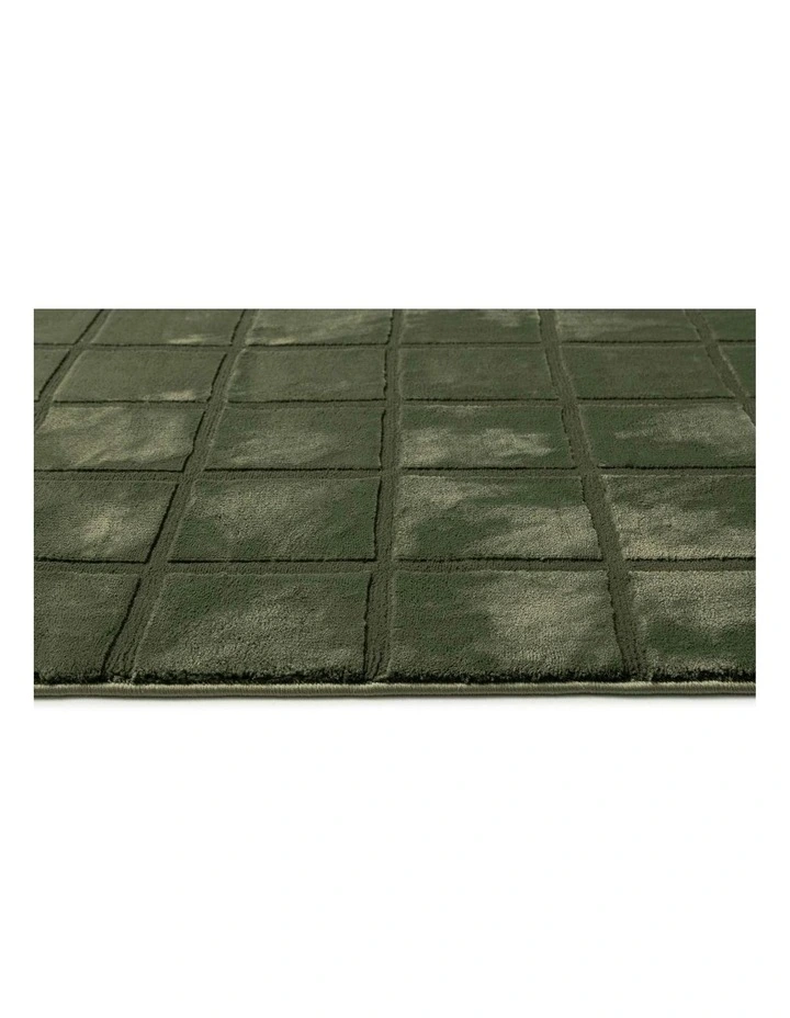 Jerada Textured Moss Rug in Green image 3