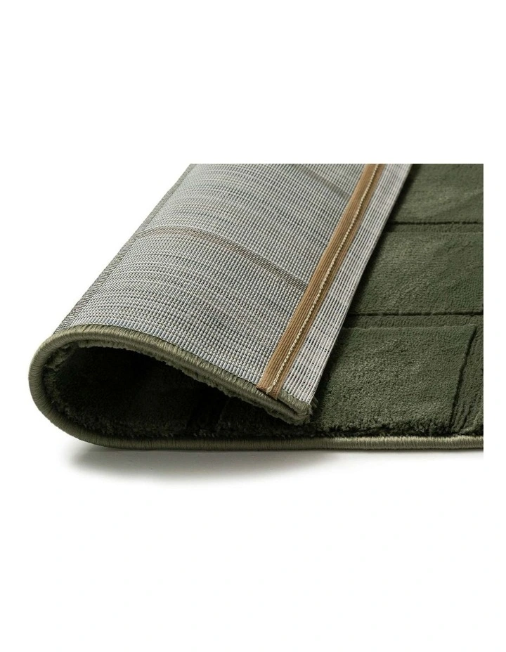 Jerada Textured Moss Rug in Green image 5