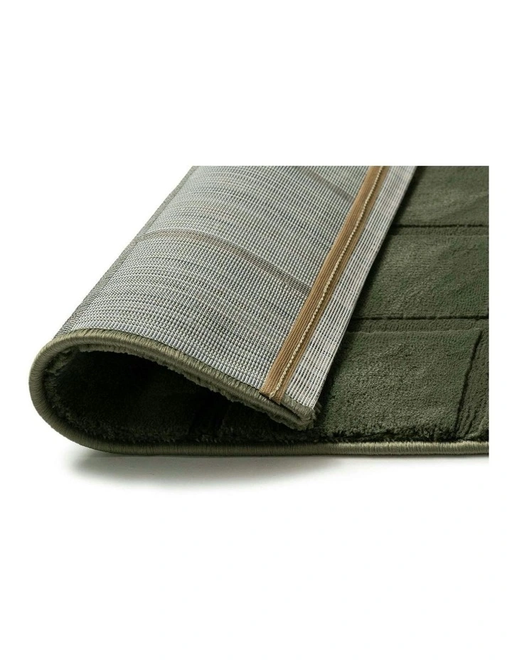 Jerada Textured Moss Rug in Green image 6