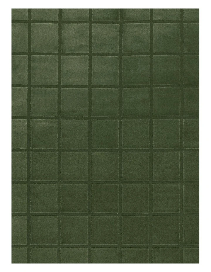 Jerada Textured Moss Rug in Green image 7