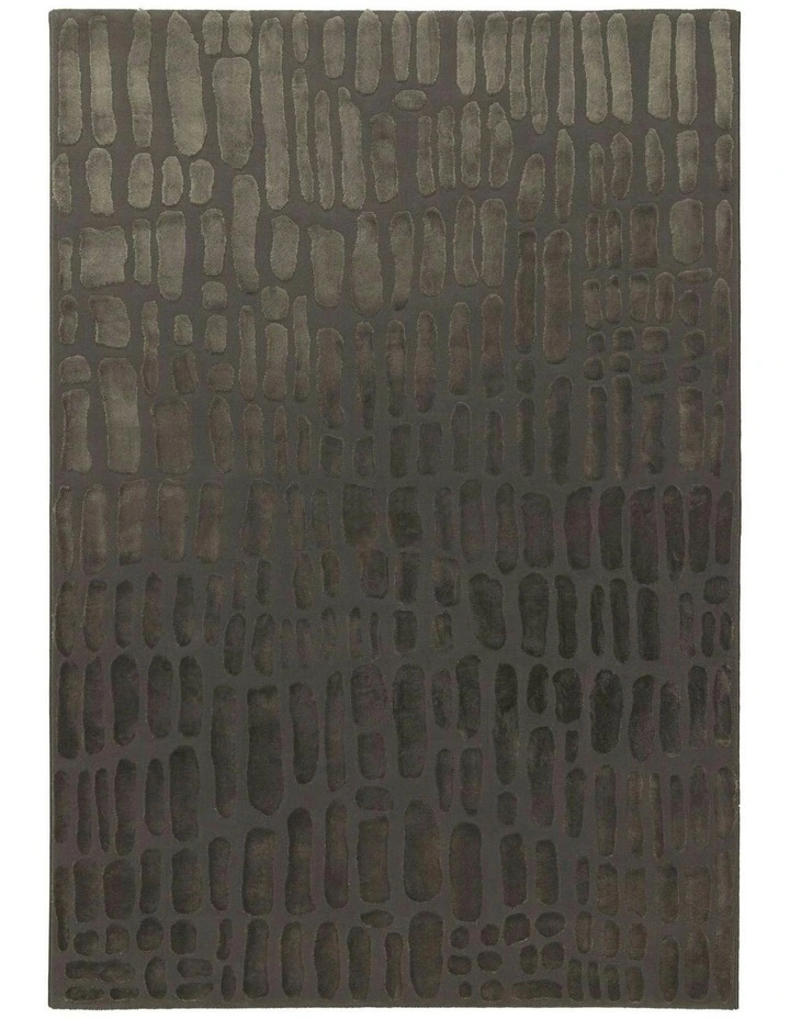 Oujda Textured Rug in Charcoal image 1